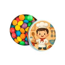 Kit 30 Latinhas Lembrancinhas Mini Chefe Menino Cor: Prateado