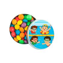 Kit 30 Latinhas Lembrancinhas Natação Cor: Prateado Kit 30 Latinhas Lembrancinhas Natação Cor: Prateado