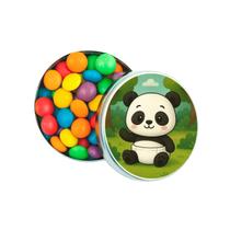 Kit 30 Latinhas Lembrancinhas Panda Baby Cor: Prateado