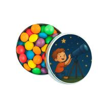Kit 30 Latinhas Lembrancinhas Telescópio Kids Cor: Prateado