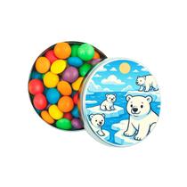 Kit 30 Latinhas Lembrancinhas Ursos Polares Cor: Prateado Kit 30 Latinhas Lembrancinhas Ursos Polares Cor: Prateado