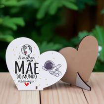Kit 30 Lembranças Dia Das Mães Mdf Coração Frase