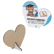 Kit 30 Lembrancinha Coração para Colorir Infantil Escola Volta às Aulas