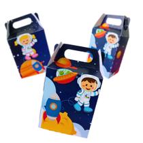 Kit 30 Lembrancinha Festa Temática Astronauta Caixinhas Decorativas