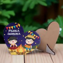 Kit 30 Lembrancinhas Coração Festa Junina MDF Kit 30 Lembrancinhas Coração Festa Junina MDF