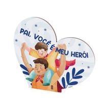 Kit 30 Lembrancinhas Coração MDF Celebração Dia dos Pais Especial