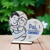 Kit 30 Lembrancinhas Coração MDF Celebração Dia dos Pais Especial Kit 30 Lembrancinhas Coração MDF Celebração Dia dos Pais Especial