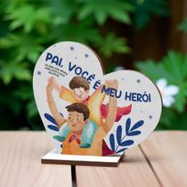 Kit 30 Lembrancinhas Coração MDF Celebração Dia dos Pais Especial