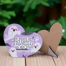 Kit 30 Lembrancinhas Halloween MDF Coração Decorado Dia das Bruxas Kit 30 Lembrancinhas Halloween MDF Coração Decorado Dia das Bruxas