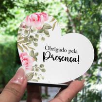 Kit 30 Lembrancinhas MDF De Agradecimento Casamento Aniversário
