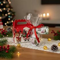 Kit 30 Lembrancinhas Natalinas Maletinhas com Hidratantes Natal para Festas de Fim de Ano