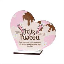Kit 30 Lembrancinhas Pascoa MDF Coracao Simetrico