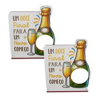 Kit 30 Lembrancinhas Porta Bombom Ano Novo Feliz 2026 Mdf