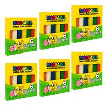 Kit 30 Massa Modelar Massabel 6 Cores Embalagem Divertida Kit 30 Massa Modelar Massabel 6 Cores Embalagem Divertida
