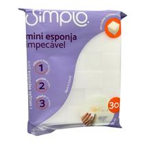 Kit 30 Mini Esponja Melamina Impecável Simplo Esponja Mágica Kit 30 Mini Esponja Melamina Impecável Simplo Esponja Mágica