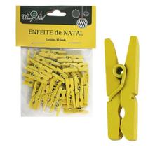 Kit 30 Mini Prendedores Coloridos de Madeira para Decoração e Pendurar Fotos Artesanato