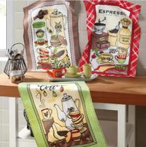 Kit 30 Panos de Copa Felpudo Estampado Dohler Coffee