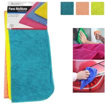 Kit 30 Panos Microfibra limpeza Geral flanela Chão 35x55cm Kit 30 Panos Microfibra limpeza Geral flanela Chão 35x55cm