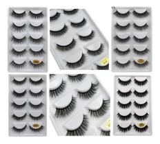 Kit 30 Pares Cílios Postiços G502-g503-g507-g600-g803-g806
