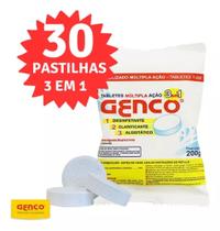 Kit 30 pastilhas genco 3x1