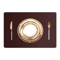 Kit 30 Pçs Jogo Americano Mesa Jantar Sala Restaurante Couro