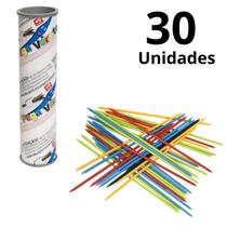 Kit 30 Pega Vareta Jogo Brinquedo Educativo TUBO 21 Palitos