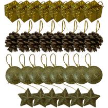 Kit 30 Pendentes Diversos De Natal Enfeite Árvore Natalino