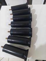 Kit 30 Pés Pretos para Cama Box 12cm Altura