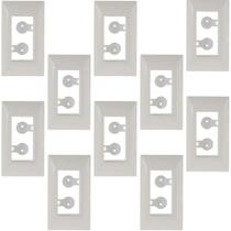 Kit 30 Placa Aria 1 Posto Branco Tramontina Design Moderno