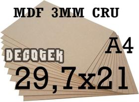kit 30 Placas A4 mdf 3mm 29,7x21 mdf cru artesanato A4 - Decotek