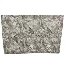 Kit 30 Placas Adesivas 3d Revestimento de Parede Auto Adesivo Mármore Cinza Lavável 30x60cm