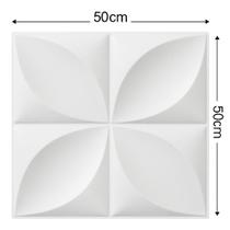 Kit 30 Placas de PVC Revestimento Geométrico Pétalas branco 50cm X 50cm Kit 30 Placas de PVC Revestimento Geométrico Pétalas branco 50cm X 50cm
