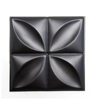 Kit 30 Placas Revestimento Parede Pvc Relevo Petalas Preto