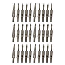 Kit 30 Plug P10 Macho Mono Com Mola Simples Dreamer