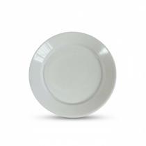 Kit 30 pratos branco acrilico redondo fundo 21cm jantar luxo Kit 30 pratos branco acrilico redondo fundo 21cm jantar luxo