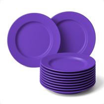 Kit 30 Pratos Plásticos Resistente Premium Versátil Para Alimentos Quente e Frio Sopas e Comidas