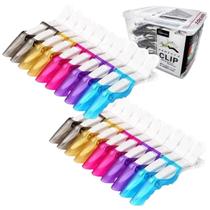 Kit 30 Presilhas Jacaré Crocodilo E Cx Organizador Colorida