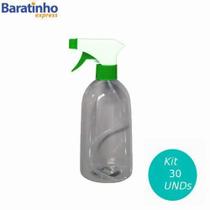 Kit 30 Pulverizador Frasco 500 Ml Borrifador Spray Verde