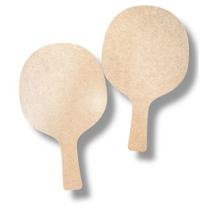 Kit 30 Raquetes Ping Pong MDF Cru Lembrancinha