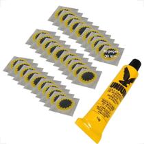 Kit 30 Remendos Tipo Estrela 3cm Bicicleta Moto Cola Unium Kit 30 Remendos Tipo Estrela 3cm Bicicleta Moto Cola Unium