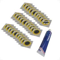 Kit 30 Remendos Tipo Estrela 3cm Bicicleta Moto Cola Vipal Kit 30 Remendos Tipo Estrela 3cm Bicicleta Moto Cola Vipal