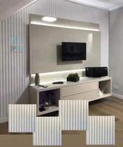 Kit 30 Revestimento Parede 3D Painel Ripado Placas 50X50Cm Kit 30 Revestimento Parede 3D Painel Ripado Placas 50X50Cm