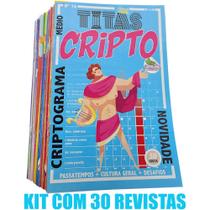 Kit 30 Revistas Cripto Passatempos Exercícios Memória Jogos - 34 Páginas