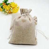 Kit 30 Saco Juta Tule 10X15 cm Saquinho Lembrancinhas Artesanato Kit 30 Saco Juta Tule 10X15 cm Saquinho Lembrancinhas Artesanato