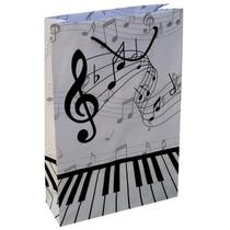 Kit 30 Sacolas De Papel Musical Presente 25X17X6Cm Festa