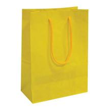 Kit 30 Sacolas Papel Amarela Presente 25X17X6Cm Bolsa Festa - On Store