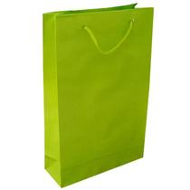 Kit 30 Sacolas Papel Verde Limão 25X17X6Cm Bolsa Festa 90G
