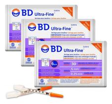Kit 30 Seringas De Insulina Bd Ultra-fine 30ui 6mm Kit 30 Seringas De Insulina Bd Ultra-fine 30ui 6mm
