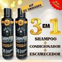 Kit 30 Shampoos Escurecedor Cabelo E Barba 3 Em 1 Unissex 250Ml dom kosb.