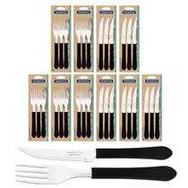 Kit 30 Talheres Restaurante Garfo Faca Carne C/ Serra Tramontina Buffet Cozinha Inox